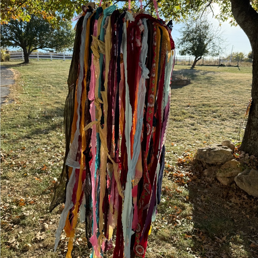 Boho Fabric Chandelier!🌺🦋